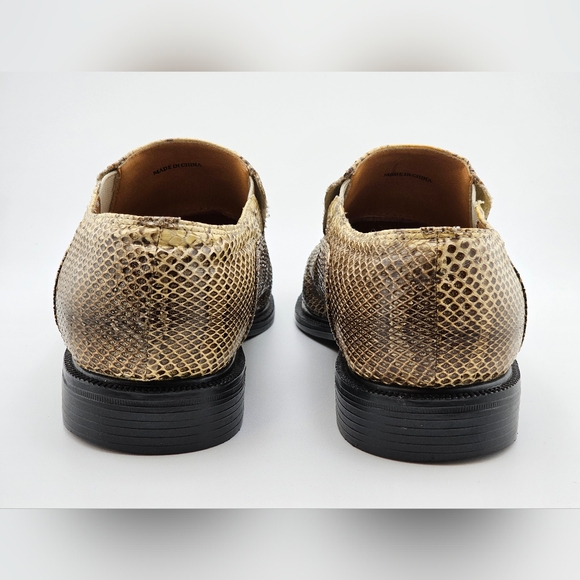 Genuine Python Snake Skin Shoes Giorgio Brutini Slip-On Dress Loafers Men 7M Rad - Picture 9 of 14